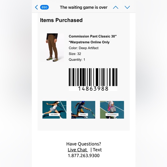 Lululemon Men's Commission Pant Classic 30” Warpstream Size 32 - Picture 9 of 9